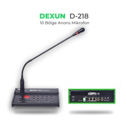 Dexun - Dexun D-218 10 Bölgeli Anons Mikrofonu Ünitesi