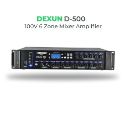 Dexun - Dexun D-500 100V Hat Trafolu 6 Zonulu Amplifer