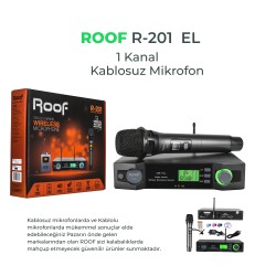 Roof - Roof R-201 EL Tek Kanal UHF Telsiz Mikrofon